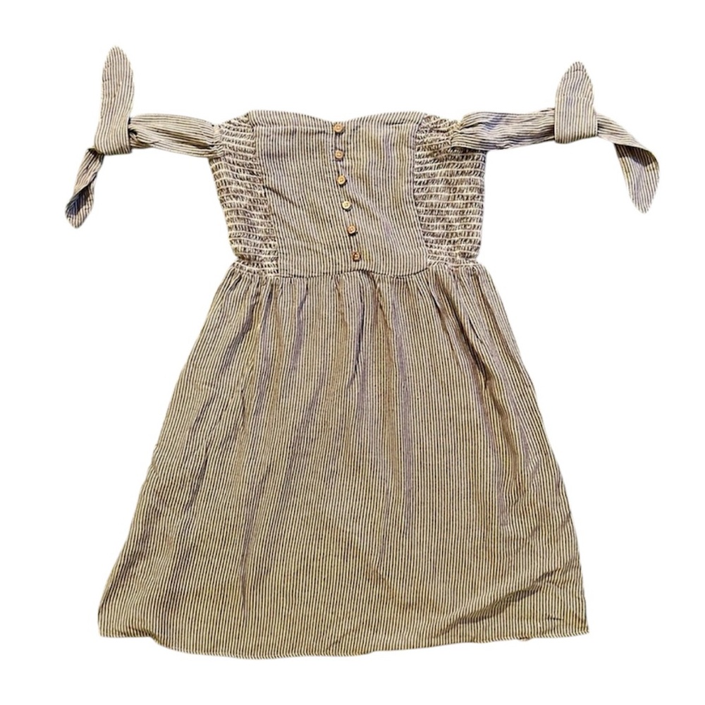 American Eagle striped off shoulder dress